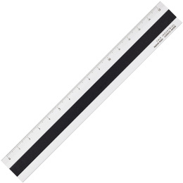 Ruler Aluminium/Leather 15 cm Silver/Black in the group Hobby & Creativity / Hobby Accessories / Rulers at Pen Store (136444)