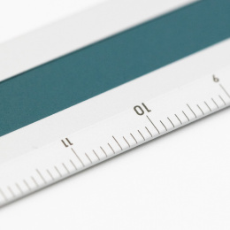Ruler Aluminium/Leather 15 cm Silver/Turquoise in the group Hobby & Creativity / Hobby Accessories / Rulers at Pen Store (136445)