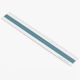 Ruler Aluminium/Leather 15 cm Silver/Turquoise in the group Hobby & Creativity / Hobby Accessories / Rulers at Pen Store (136445)