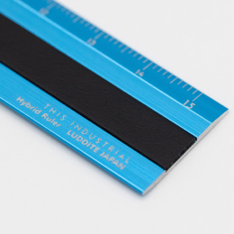 Ruler Aluminium/Leather 15 cm Turquoise/Black in the group Hobby & Creativity / Hobby Accessories / Rulers at Pen Store (136446)
