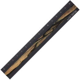 Ruler Aluminium/Wood 15 cm Black/Pale Moon Ebony in the group Hobby & Creativity / Hobby Accessories / Rulers at Pen Store (136447)