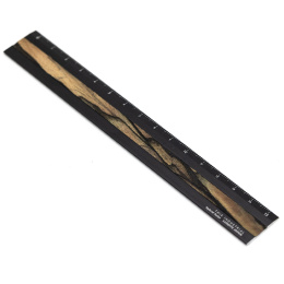 Ruler Aluminium/Wood 15 cm Black/Pale Moon Ebony in the group Hobby & Creativity / Hobby Accessories / Rulers at Pen Store (136447)
