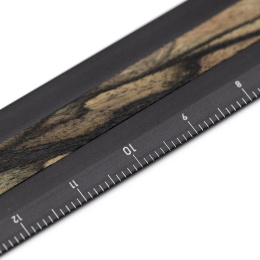 Ruler Aluminium/Wood 15 cm Black/Pale Moon Ebony in the group Hobby & Creativity / Hobby Accessories / Rulers at Pen Store (136447)
