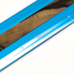 Ruler Aluminium/Wood 15 cm Turquoise/Pale Moon Ebony in the group Hobby & Creativity / Hobby Accessories / Rulers at Pen Store (136449)