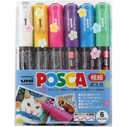 Posca PC-1MC Soft tones 6-set in the group Pens / Artist Pens / Acrylic Markers at Pen Store (136457)