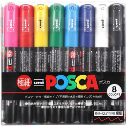 Posca PC-1MC Standard tones 8-set in the group Product series / Posca PC-1MC at Pen Store (136458)