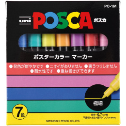 Posca PC-1MC Soft tones 7-set in the group Pens / Artist Pens / Acrylic Markers at Pen Store (136459)