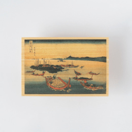 Postcard in Hinoki-wood – Hokusai ”Views of Mount Fuji” 6-set B in the group Hobby & Creativity / Holidays and seasons / Cards and envelopes at Pen Store (136593)
