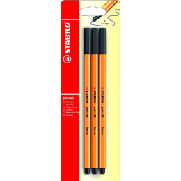 Point 88 Fineliner 3 pcs Black in the group Kundsegment / Kundsegment Office & Planning at Pen Store (136792)