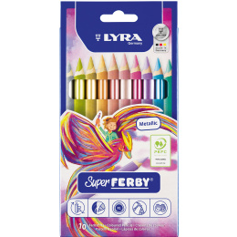 Super Ferby 10-piece metallic set (3+) in the group Kids / Kids' Pens / Coloring Pencils for Kids at Pen Store (136892)