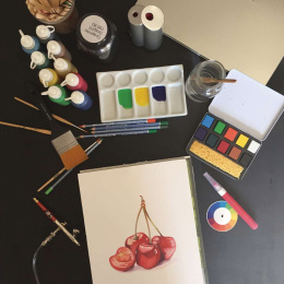 Watercolour Set Aqua Brique 10 Pieces in the group Art Supplies / Artist colours / Watercolor Paint / Watercolor pans at Pen Store (136939)