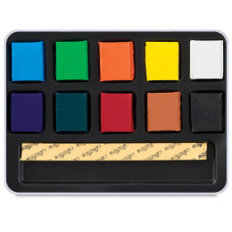 Watercolour Set Aqua Brique 10 Pieces in the group Art Supplies / Artist colours / Watercolor Paint / Watercolor pans at Pen Store (136939)