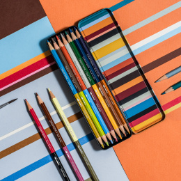 Bicolor Paul Smith 12-set + Brush in the group Pens / Artist Pens / Watercolor Pencils at Pen Store (137004)