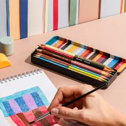 Bicolor Paul Smith 12-set + Brush in the group Pens / Artist Pens / Watercolor Pencils at Pen Store (137004)