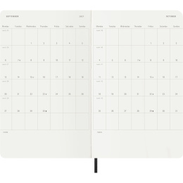 Calendar 18M WeekNote Soft Cover Large Black in the group Paper & Pads / Planners / 18-Month Planners at Pen Store (137008)
