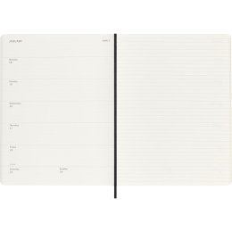Calendar 18M WeekNote Soft Cover XL Black in the group Paper & Pads / Planners / 18-Month Planners at Pen Store (137009)