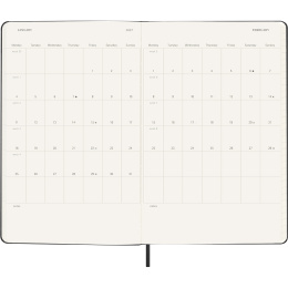 Calendar 18M Weekly Hard Cover Horisontell Large Black in the group Paper & Pads / Planners / 18-Month Planners at Pen Store (137014)