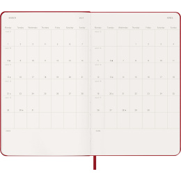 Calendar 18M WeekNote Hard Cover Large Red in the group Paper & Pads / Planners / 18-Month Planners at Pen Store (137022)