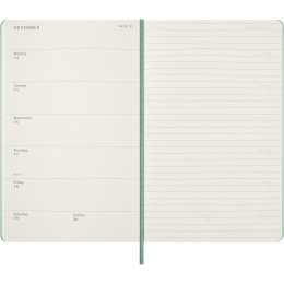 Calendar 18M WeekNote Hard Cover Large Sage Green in the group Paper & Pads / Planners / 18-Month Planners at Pen Store (137024)