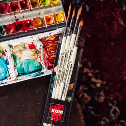 Synthetic Brushes Watercolour Botanical 4-piece Set in the group Art Supplies / Brushes / Watercolor Brushes at Pen Store (137036)