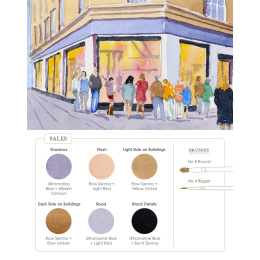 Watercolor Mixing Deck: Architecture in the group Hobby & Creativity / Books / Art Instruction Books at Pen Store (137193)