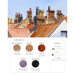 Watercolor Mixing Deck: Architecture in the group Hobby & Creativity / Books / Art Instruction Books at Pen Store (137193)