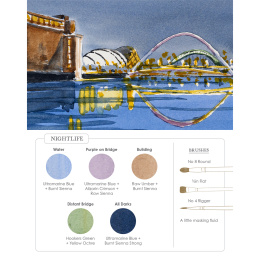 Watercolor Mixing Deck: Architecture in the group Hobby & Creativity / Books / Art Instruction Books at Pen Store (137193)