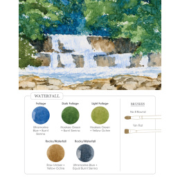 Watercolor Mixing Deck: Landscapes in the group Hobby & Creativity / Books / Art Instruction Books at Pen Store (137194)