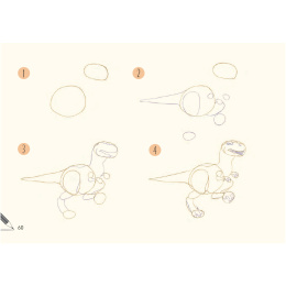 Draw 30: Dinosaurs in the group Hobby & Creativity / Books / Art Instruction Books at Pen Store (137212)