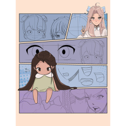 Draw Manga Faces, Heads and Hairstyles in the group Hobby & Creativity / Books / Art Instruction Books at Pen Store (137217)