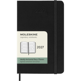 Calendar 12M Weekly Horizontal 2027 Hardcover Pocket Black  in the group Paper & Pads / Planners / 12-Month Planners at Pen Store (137448)