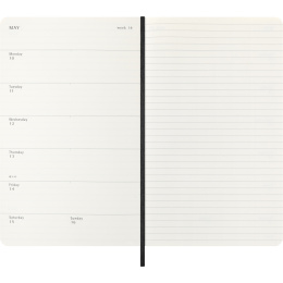 Calendar 12M Weekly Notebook 2027 Softcover Large Black  in the group Paper & Pads / Planners / 12-Month Planners at Pen Store (137451)