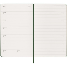 Calendar 12M Weekly Notebook 2027 Hardcover Large Myrtle Green  in the group Paper & Pads / Planners / 12-Month Planners at Pen Store (137452)