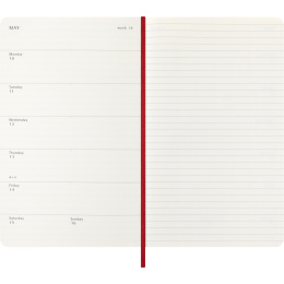 Calendar 12M Weekly Notebook 2027 Softcover Large Red  in the group Paper & Pads / Planners / 12-Month Planners at Pen Store (137456)