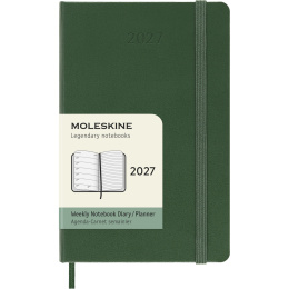 Calendar 12M Weekly Notebook 2027 Hardcover Pocket Myrtle Green  in the group Paper & Pads / Planners / 12-Month Planners at Pen Store (137460)