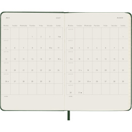 Calendar 12M Weekly Notebook 2027 Hardcover Pocket Myrtle Green  in the group Paper & Pads / Planners / 12-Month Planners at Pen Store (137460)