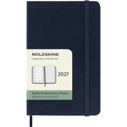 Calendar 12M Weekly Notebook 2027 Hardcover Pocket Sapphire Blue  in the group Paper & Pads / Planners / 12-Month Planners at Pen Store (137465)