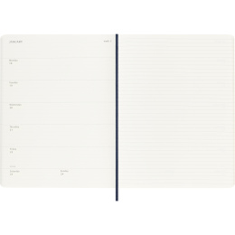 Calendar 12M Weekly Notebook 2027 Softcover XL Sapphire Blue  in the group Paper & Pads / Planners / 12-Month Planners at Pen Store (137469)