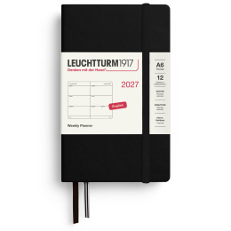 Calendar Weekly Planner 2027 A6 Black in the group Paper & Pads / Planners / 12-Month Planners at Pen Store (137479)