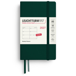 Calendar Weekly Planner 2027 A6 Forest Green in the group Paper & Pads / Planners / 12-Month Planners at Pen Store (137484)