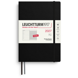 Calendar Weekly Planner & Notebook 2027 A5 Soft Cover Black in the group Paper & Pads / Planners / 12-Month Planners at Pen Store (137493)