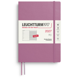 Calendar Weekly Planner & Notebook 2027 A5 Soft Cover Dusty Rose in the group Paper & Pads / Planners / 12-Month Planners at Pen Store (137495)