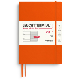 Calendar Weekly Planner & Notebook 2027 A5 Soft Cover Pumpkin in the group Paper & Pads / Planners / 12-Month Planners at Pen Store (137498)