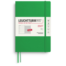 Calendar Weekly Planner & Notebook 2027 A5 Soft Cover Spring Leaf in the group Paper & Pads / Planners / 12-Month Planners at Pen Store (137501)