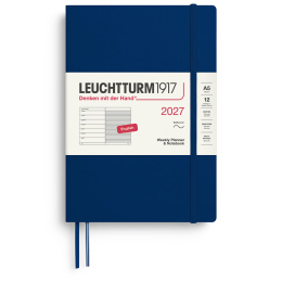 Calendar Weekly Planner & Notebook 2027 A5 Soft Cover Navy in the group Paper & Pads / Planners / 12-Month Planners at Pen Store (137504)