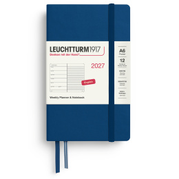 Calendar Weekly Planner & Notebook 2027 A6 Indigo in the group Paper & Pads / Planners / 12-Month Planners at Pen Store (137511)
