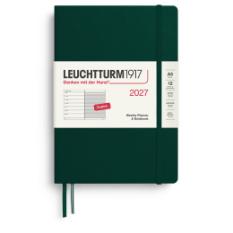 Calendar Weekly Planner & Notebook 2026 A5 Forest Green in the group Paper & Pads / Planners / 12-Month Planners at Pen Store (137521)
