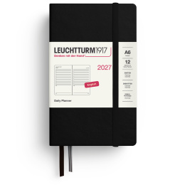 Calendar Daily Planner 2027 A6 Black in the group Paper & Pads / Planners / 12-Month Planners at Pen Store (137533)