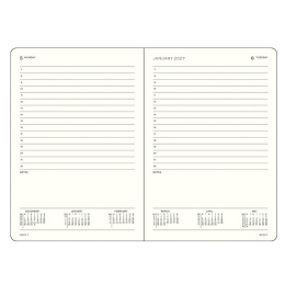 Calendar Daily Planner 2027 A6 Black in the group Paper & Pads / Planners / 12-Month Planners at Pen Store (137533)