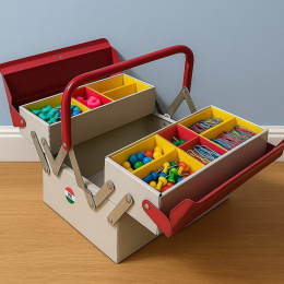 Toolbox Atena Green/Blue in the group Hobby & Creativity / Organize / Storage at Pen Store (137553)